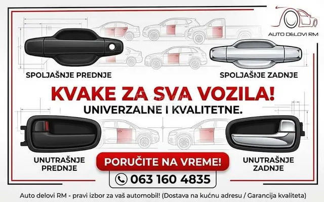 Kvake za Vrata sva Vozila
