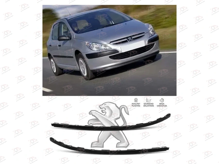 Spojler Prednjeg Branika Par Peugeot 307 2001-2005 — Peugeot 307