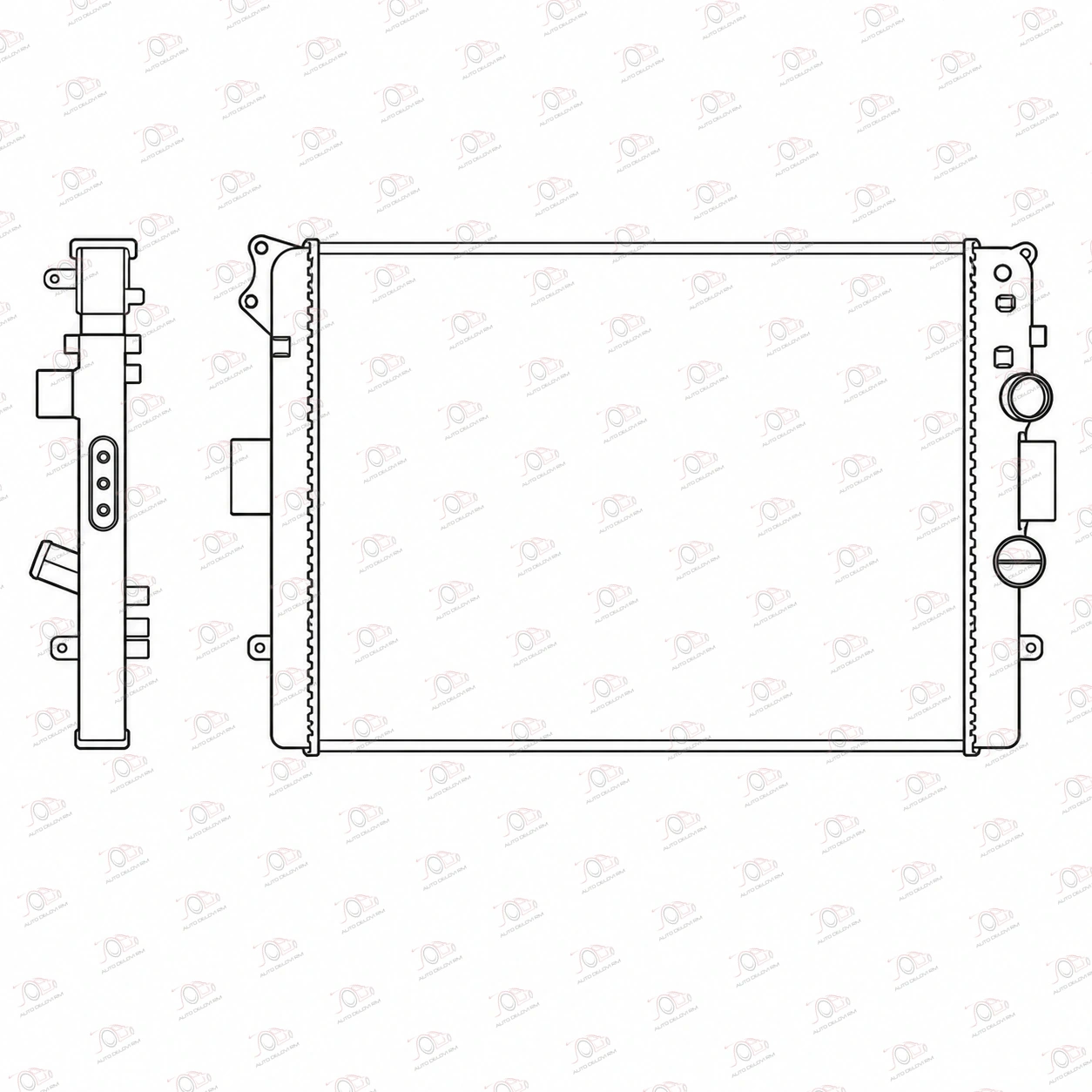 Hladnjak Motora 2.8d-TDI (+AC) (65x44x27) Iveco Daily 2000-2007 — Iveco Daily (2000-2007)