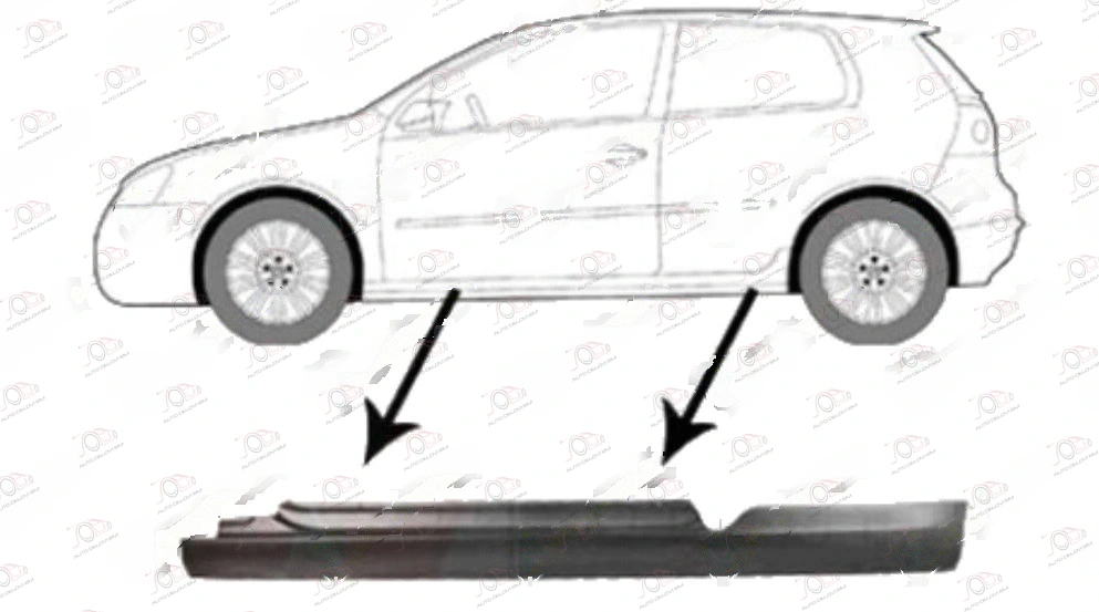 Sajtna 3 Vrata Volkswagen Golf 5 2004-2008 - LEVO — Volkswagen Golf 5
