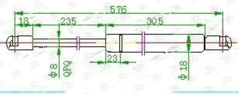Amortizer Gepek Vrata 93- (576l-310n) Ford Fiesta III 1990-1995 — Ford Fiesta