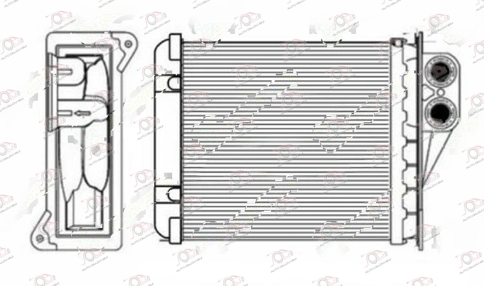 Grejač Kabine Zadnji Benzin/Dizel (160x152) Mercedes Sprinter (208-408) (od 2006.) — Mercedes Sprinter 208/408 2006-2013 (W906)