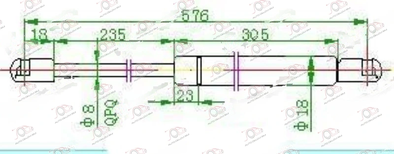 Amortizer Gepek Vrata 93- (576l-310n) Ford Fiesta III 1990-1995 — Ford Fiesta