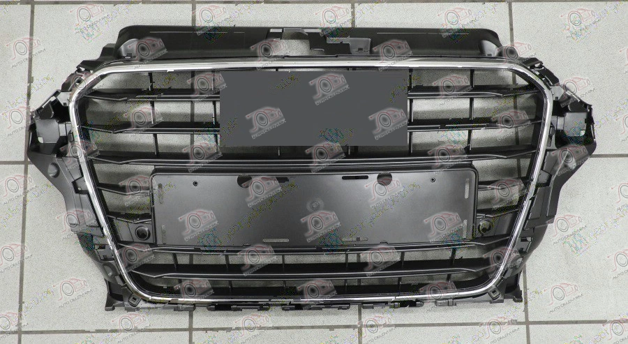 PVC Maska Komplet Siva (Hrom Okvir) (PDS Senzori) Audi A3 3VR Sportback (od 2013.) — Audi A3