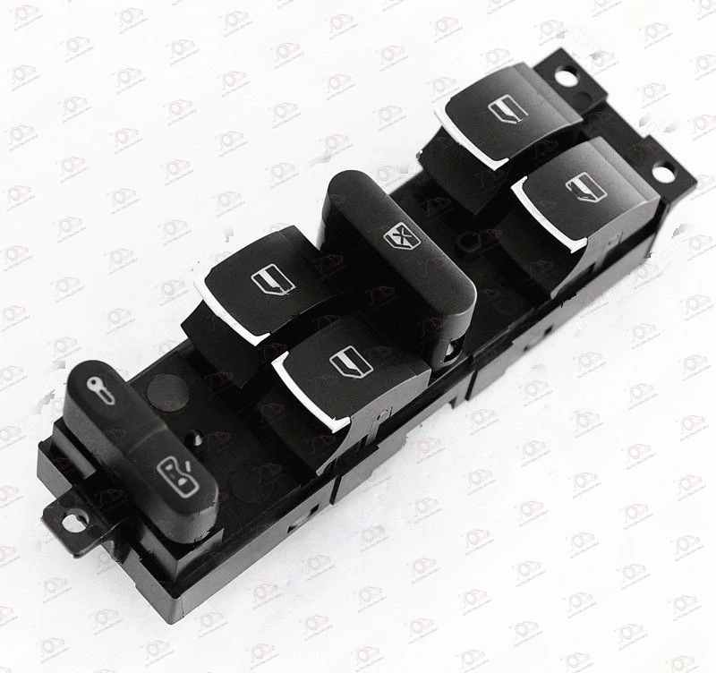 Prekidač u Prednjim Vratima Hrom (4 Tastera) (9 PIN) Volkswagen Golf 4 1998-2004 - LEVO — Volkswagen Golf 4