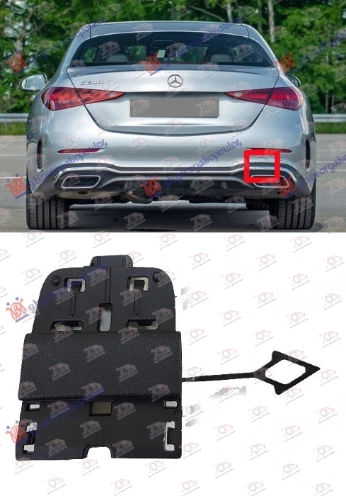 Poklopac Kuke Zadnjeg Branika Srednji Crni (Amg-Line) Mercedes C Class (W206) SDN/S.W. 21- Avantgarde Line — Mercedes C-Class (W206)