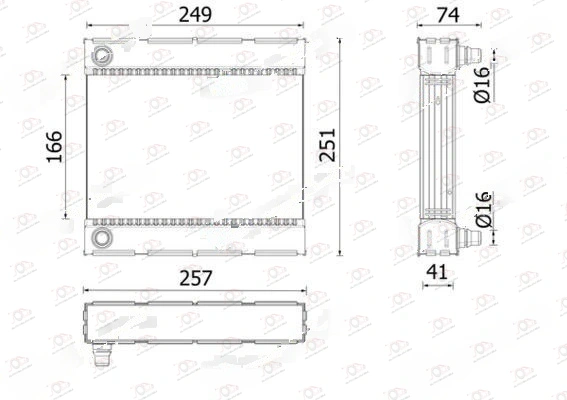 Hladnjak Motora Dodatni 2.0 Benizn (Levo) (249x166) Mercedes A Class (W176) 2012-2015 - LEVO — Mercedes A-Class (W176)