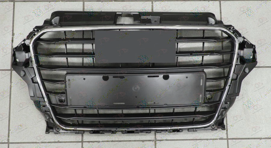 PVC Maska Komplet Siva (Hrom Okvir) (PDS Senzori) Audi A3 3VR Sportback (od 2013.) — Audi A3