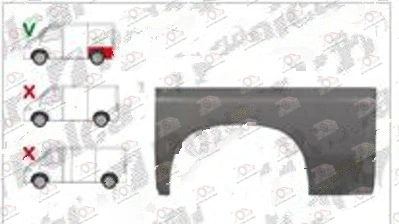 Zadnji Blatobran (Kratki) Fiat Ducato 1994-2002 - LEVO — Fiat Ducato