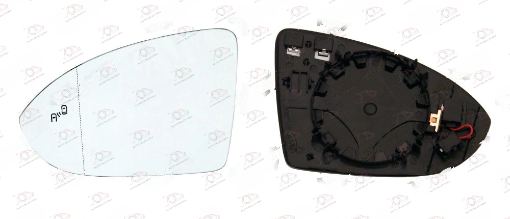 Staklo Retrovizora sa Grejačem (Mrtav Ugao) Volkswagen Golf 7 (od 2013.) - LEVO — Volkswagen Golf 7