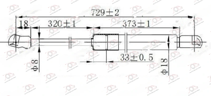 Amortizer Haube (730l-250n) Volkswagen Golf 5 2004-2008 — Volkswagen Golf 5