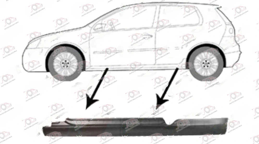 Sajtna 3 Vrata Volkswagen Golf 5 2004-2008 - LEVO — Volkswagen Golf 5