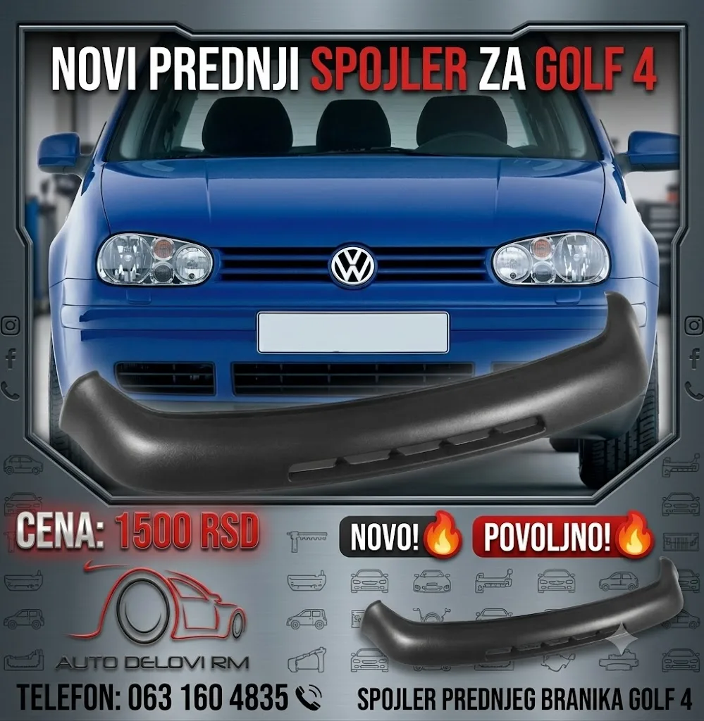 Akcija!!! Prednji spojler Golf 4