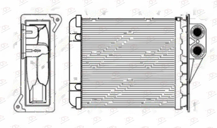Grejač Kabine Zadnji Benzin/Dizel (160x152) Mercedes Sprinter (208-408) (od 2006.) — Mercedes Sprinter 208/408 2006-2013 (W906) (2006–2026.)