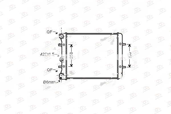 Hladnjak Motora 1.4/1.6 (Man) (-AC) (43x41.5x2.3) Volkswagen Golf 4 1998-2004 — Volkswagen Golf 4 (1998–2004.)