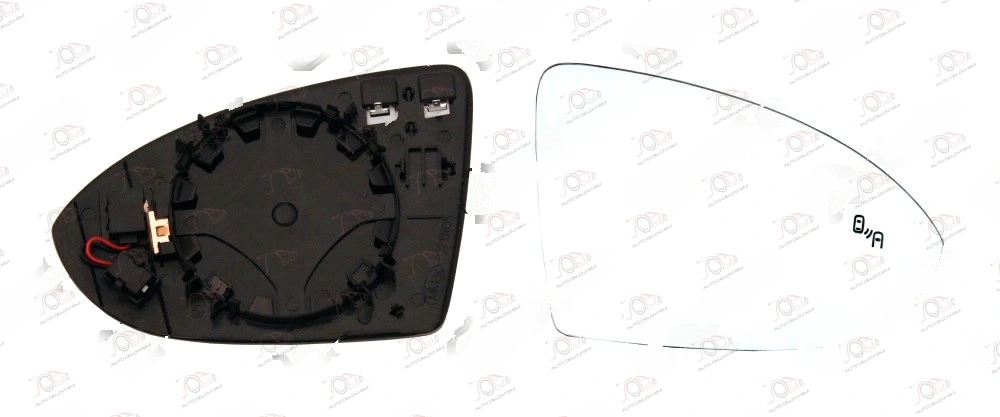 Staklo Retrovizora sa Grejačem (Mrtav Ugao) Volkswagen Golf 7 (od 2013.) - DESNO, strana: desno — Volkswagen Golf 7 (2013–2026.)
