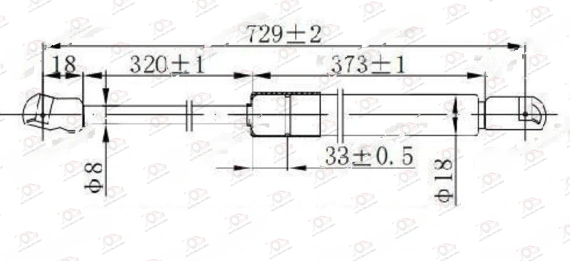 Amortizer Haube (730l-250n) Volkswagen Golf 5 2004-2008 — Volkswagen Golf 5 (2004–2008.)