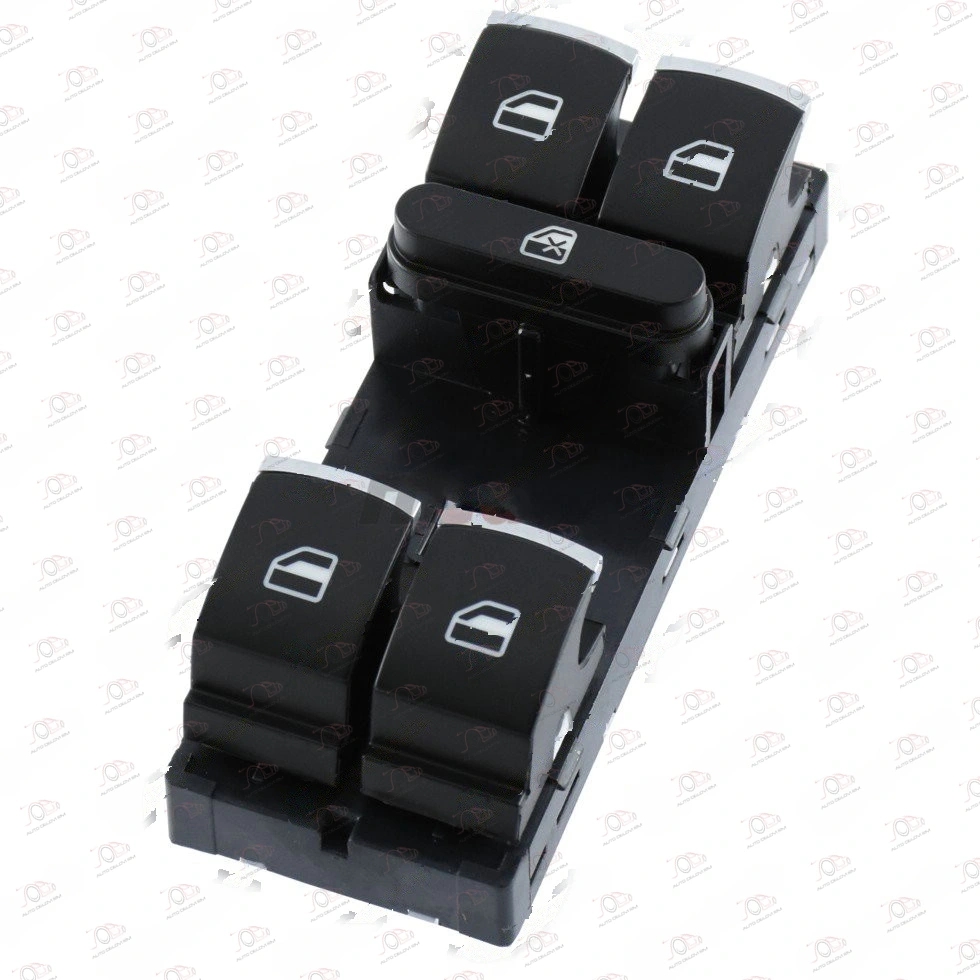 Prekidač u Prednjim Vratima Hrom/Crni (4 Tastera) (10 PIN) Volkswagen Golf 5 Plus 2004-2009 — Volkswagen Golf 5 (2004–2009.)
