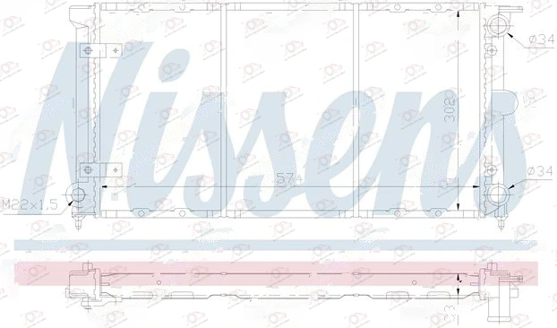 Hladnjak Motora 1.5/1.6/1.8 Benzin / 1.6 Dizel (57x32x34) Volkswagen Golf 1 1977-1983 — Volkswagen Golf 1 (1977–1983.)