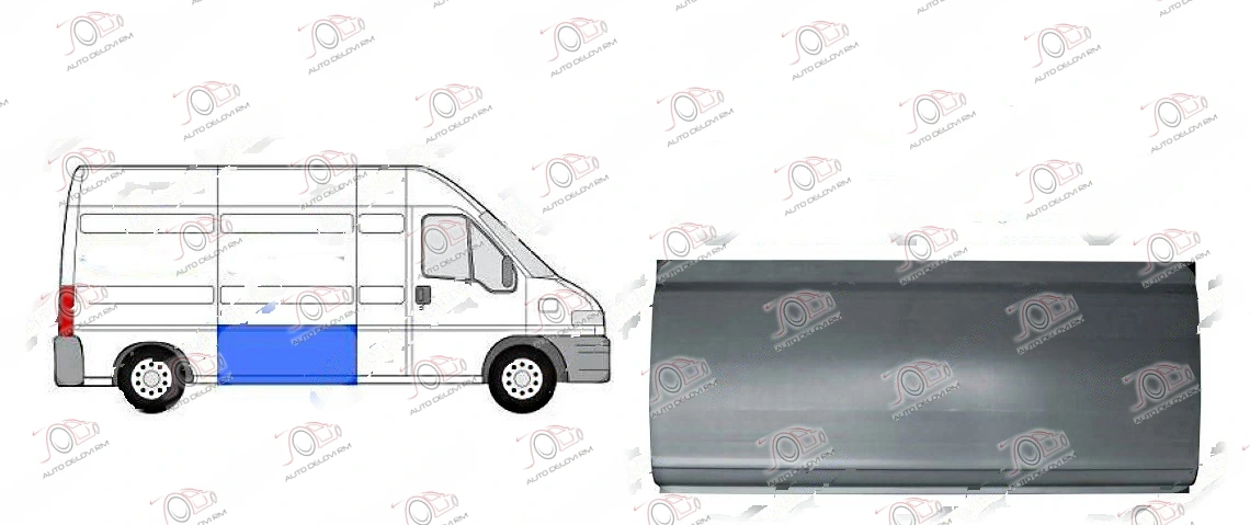Oplata Kliznih Vrata (18cm) Fiat Ducato 2002-2006 - DESNO, strana: desno — Fiat Ducato (2002–2006.)